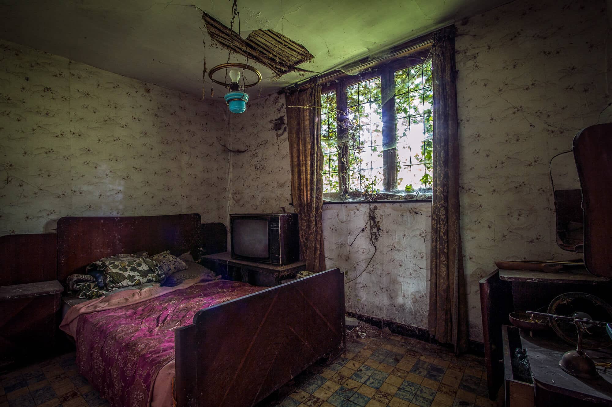 verlaten slaapkamerin boerderij tapioca farm