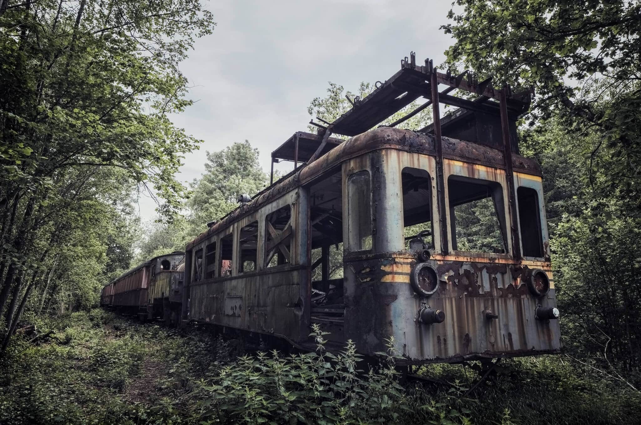 verlaten urbex stoomtrein